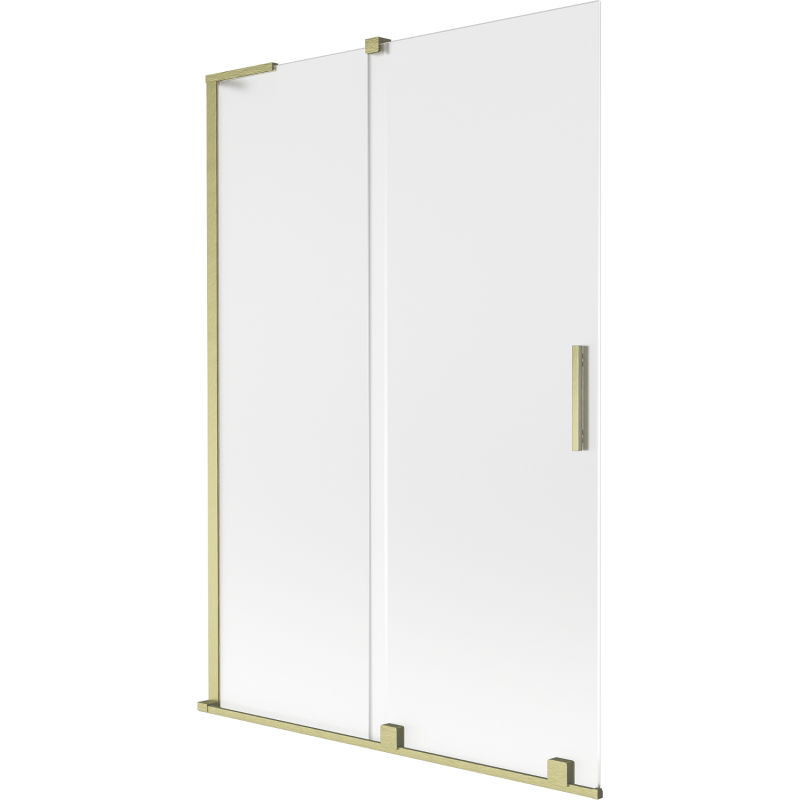 Mexen Velar L vonios ekranas, dviejų dalių stumdomas, 120 x 150 cm, matinė, šlifuotas auksas - 896-120-003-31-55