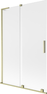 Mexen Velar L vonios ekranas, dviejų dalių stumdomas, 120 x 150 cm, matinė, šlifuotas auksas - 896-120-003-31-55