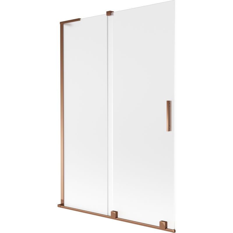 Mexen Velar L vonios sienelė, 2 dalių stumdomas 120 x 150 cm, matinė, rožinis auksas - 896-120-003-31-60