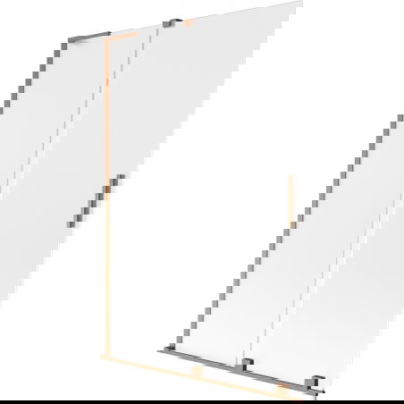 Mexen Velar L vonios sienelė 2-dalių stiklui stumdomas 120 x 150 cm, matinė, šepečiu valcuota varis - 896-120-003-31-65