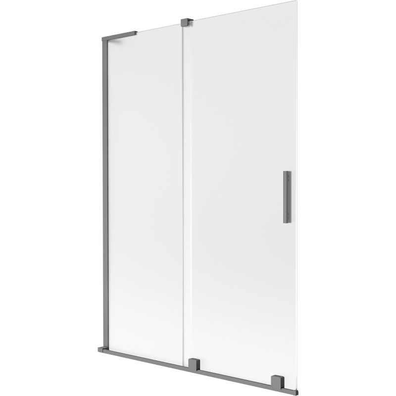 Mexen Velar L vonios pertvara 2-jų dalių, stumdoma, 120 x 150 cm, matinė, gun metal - 896-120-003-31-95