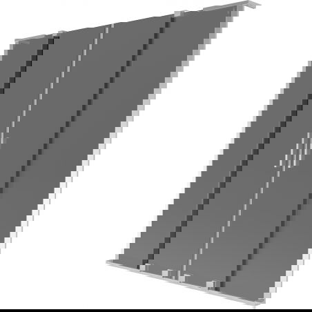 Mexen Velar L Duo dvigubas stumdomas vonios ekranas 150 x 150 cm, grafitas, chromas - 896-150-003-42-01