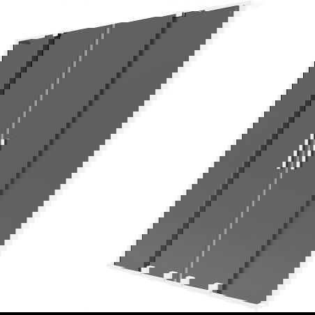 Mexen Velar L Duo vonios karnizas 2 dalių 150 x 150 cm, grafitas, baltas - 896-150-003-42-20