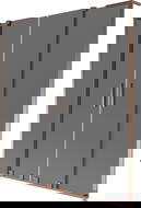 Mexen Velar L Duo vonios pertvara, dviejų dalių, stumdomos, 150 x 150 cm, grafitas, rožinis auksas - 896-150-003-42-60