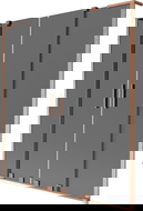 Mexen Velar L Duo vonios ekrano 2-sparnas stumdomas 150 x 150 cm, grafitas, šlifuotas varis - 896-150-003-42-65