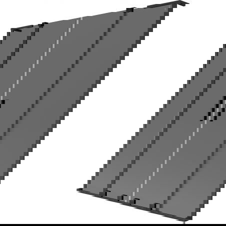 Mexen Velar L Duo vonios ekranas, dviejų dalių slankiojančios durys 150 x 150 cm, grafitas, juodas - 896-150-003-42-70