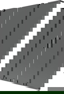 Mexen Velar L Dviejų dalių dušo ekranas, 2-dalių, stumdomas, 150 x 150 cm, grafitas, metalas - 896-150-003-42-95