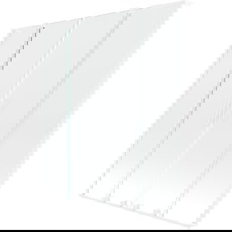 Mexen Velar L Duo vonios širma, 2 dalių, stumdomas, 150 x 150 cm, skaidrus, baltas - 896-150-003-02-20