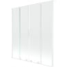 Mexen Velar L Duo vonios ekrano 2-durys stumdomas 150 x 150 cm, skaidrus, baltas - 896-150-003-02-20