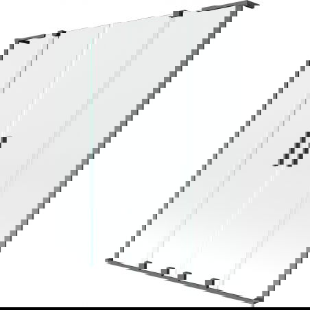 Mexen Velar L Duo vonios sienelė 2 dalių stumdomas 150 x 150 cm, skaidrus, šlifuotas ginklų pilkumas - 896-150-003-02-66