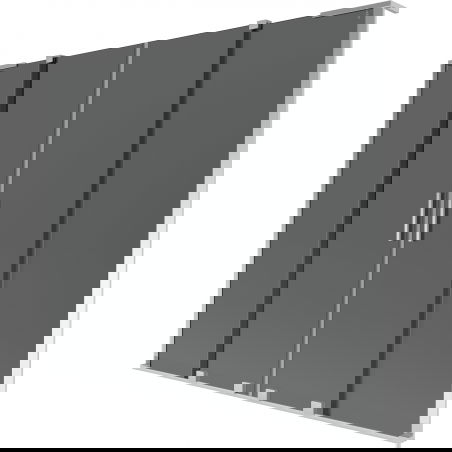 Mexen Velar L Duo vonios užuolaidų 2-duris stumdomas 180 x 150 cm, grafitas, chromas - 896-180-003-42-01