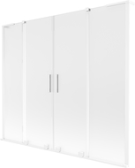 Mexen Velar L Duo vonios užuolaida, dviejų dalių stumiamas 180 x 150 cm, matinė, balta - 896-180-003-32-20