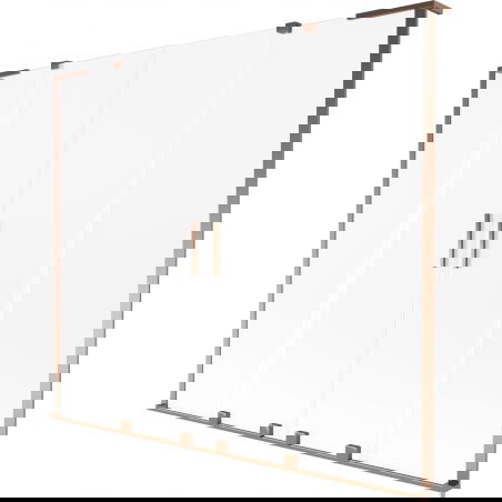 Mexen Velar L Duo vonios ekrano 2 dalių slenkanti 180 x 150 cm, matinė, rožinis auksas - 896-180-003-32-60