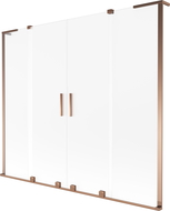 Mexen Velar L Duo vonios ekrano 2 dalių stumdomas 180 x 150 cm, matinės, rožinis auksas - 896-180-003-32-60