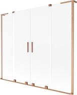 Mexen Velar L Duo vonios ekrano dviejų durų stumdomos 180 x 150 cm, matinė, šlifuotas varis - 896-180-003-32-65