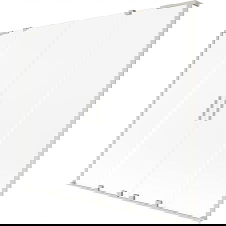 Mexen Velar L Duo vonios pertvara, 2 dalių stumdomos 180 x 150 cm, matinė, šlifuotas nikelis - 896-180-003-32-97