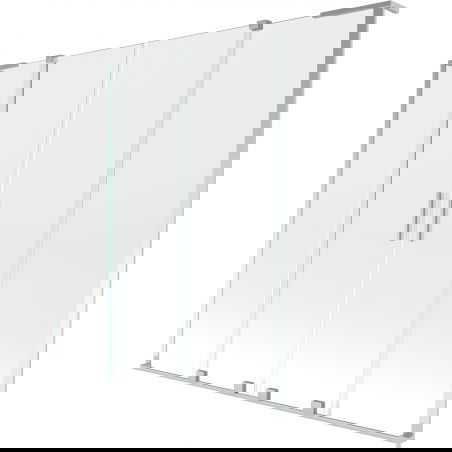 Mexen Velar L Duo vonios ekranas, dviejų dalių, 180 x 150 cm, permatomas, chromuotas - 896-180-003-02-01