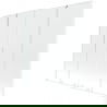 Mexen Velar L Duo vonios užuolaidos durys, 2 dalių stumdomos 180 x 150 cm, skaidrios, baltos - 896-180-003-02-20