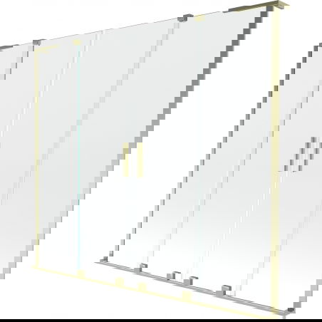Mexen Velar L Duo vonios pertvara 2 dalių stumdomos 180 x 150 cm, skaidrus, auksinis - 896-180-003-02-50