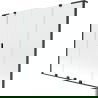 Mexen Velar L Duo vonios pertvara su 2 sparnais, stumdomas, 180 x 150 cm, skaidrus, juodas - 896-180-003-02-70