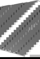 Mexen Velar L Duo vonios pertvara, 2 varčių stumdomas 140 x 150 cm, grafitas, chromas - 896-140-003-42-01