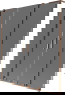 Mexen Velar L Duo vonios kambario ekranas, dviejų dalių, stumdomas 160 x 150 cm, grafitas, rožinis auksas - 896-160-003-42-60