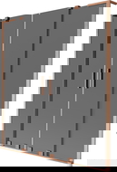 Mexen Velar L Duo vonios ekrano 2 durų slankiojantis 160 x 150 cm, grafitas, šlifuota varis - 896-160-003-42-65