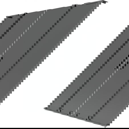 Mexen Velar L Dviguba dviejų dalių stumdomoji vonios pertvara 160 x 150 cm, grafitas, gun metal - 896-160-003-42-95