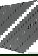 Mexen Velar L Dviguba dviejų dalių stumdomoji vonios pertvara 160 x 150 cm, grafitas, gun metal - 896-160-003-42-95