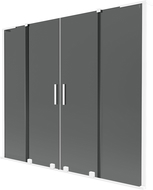 Mexen Velar L Duo vonios pertvara, 2-jų dalių, ištraukiama 170 x 150 cm, grafitas, balta - 896-170-003-42-20