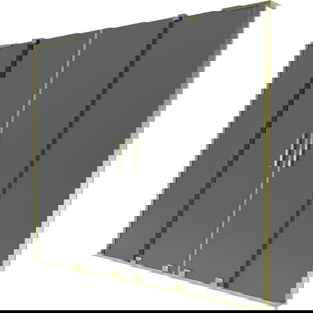 Mexen Velar L Duo vonios apsauga, dviguba stumdoma 170 x 150 cm, grafito, aukso - 896-170-003-42-50