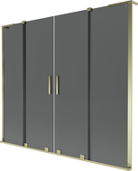 Mexen Velar L Duo vonios ekrano 2-duris slenkantis 170 x 150 cm, grafitas, auksinė - 896-170-003-42-50