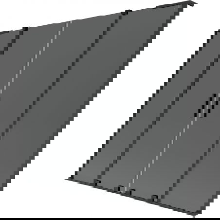 Mexen Velar L Duo vonios ekrano 2 dalių stumdomas 170 x 150 cm, grafitas, juodas - 896-170-003-42-70