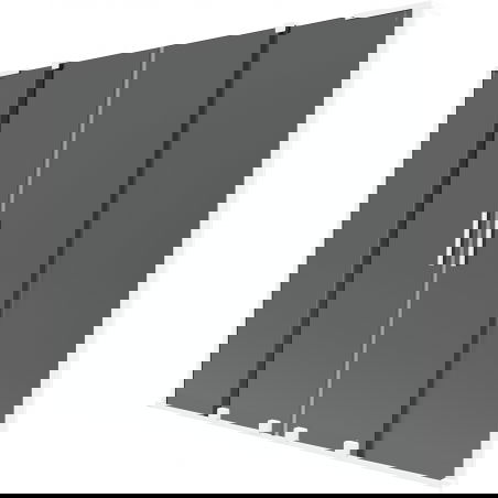 Mexen Velar L Duo vonios sienelė 2-jų durų stumdomas 200 x 150 cm, grafitas, baltas - 896-200-003-42-20