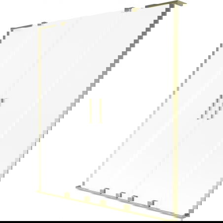 Mexen Velar L Duo vonios ekrano 2 sparnų stumdomas 140 x 150 cm, matinė, auksinė šlifuota - 896-140-003-32-55
