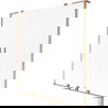 Mexen Velar L Duo vonios ekrano dviejų durų stumdomas 140 x 150 cm, matinio stiklo, šepečiu valytas varis - 896-140-003-32-65