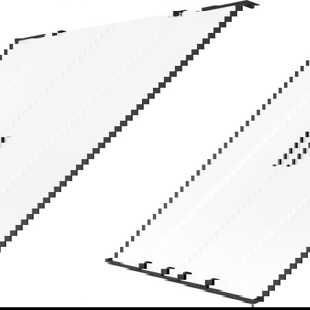 Mexen Velar L Duo vonios ekrano 2-dalių stumdomas 140 x 150 cm, matinio stiklo, juodas - 896-140-003-32-70