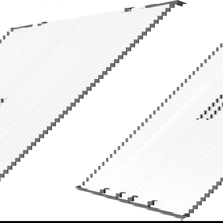 Mexen Velar L Duo vonios pertvara su 2 stumdomomis dalimis 140 x 150 cm, matinis, juodas metalas - 896-140-003-32-95