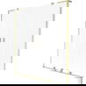 Mexen Velar L Duo vonios sienelė 2-jų dalių slankiojanti 160 x 150 cm, matinis, aukso šepetėlis - 896-160-003-32-55