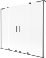 Mexen Velar L Duo vonios sienelė 2-jų dalių stumdoma 170 x 150 cm, matinė, šlifuotas ginklų pilkas - 896-170-003-32-66