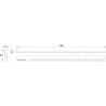 Mexen Line-B priekinė dušo lovelio juostelė 130 cm, auksinė - 185003130U