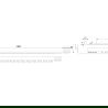 Mexen Line-B priekinis dušo padėklo profilis 130 cm, auksinis - 185003130U