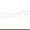 Mexen Line-B priekinė dušo juosta 180 cm, auksinė - 185003180U