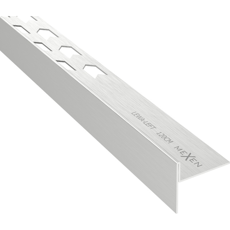 Mexen Line-B nuožulni grindų juosta 120 cm kairė, nerūdijantis plienas - 181001120L