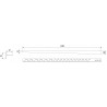 Mexen Line-B grindų nuolydžio juosta kairė 120 cm, auksas šlifuotas - 185501120L
