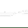 Mexen Line-B grindų nuolydžio juosta 180 cm kairė, juoda - 187001180L