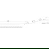 Mexen Line-B grindjuostė nuolydžiui 120 cm dešinė, auksinė - 185001120R