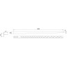 Mexen Line-B grindjuostė nuožulniai grindų 180 cm dešinė, auksinė šlifuota - 185501180R