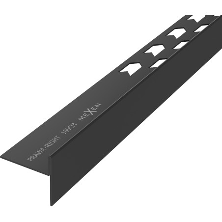 Mexen Line-B 180 cm ilgio dešiniosios pusės grindų nuolydžio juosta, juoda - 187001180R