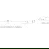 Mexen Line-B grindų nuolydžio profilis 180 cm dešinė, juodas - 187001180R